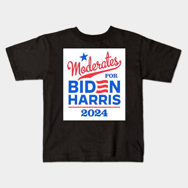 Moderates For Biden 2024 Kids T-Shirt by MotiviTees